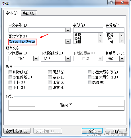 中英文混編的文檔，怎樣把左右英文字體設(shè)置為新羅馬字體