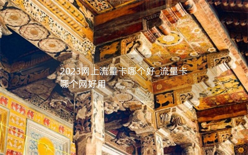 2023網(wǎng)上流量卡哪個好_流量卡哪個網(wǎng)好用